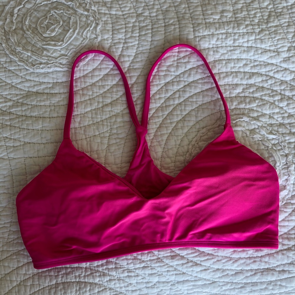 Pink racerback swimsuit